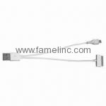 2-in-1 USB Cables for AM to iPod/Micro USB Cable PT-011A-02 