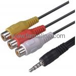 3.5 DC to 3RCA audio&video cables PT-054-02