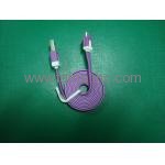 Micro USB flat cable with double overmolding