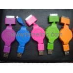 Retractable iphone cable with colors